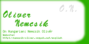 oliver nemcsik business card